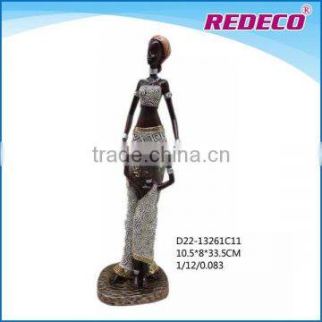 Resin african woman souvenir