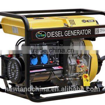 6kVA air-cooled open frame diesel generator single phase electric starting
