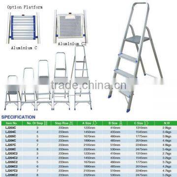 3/4/5/6/7/8/-step Aluminium step ladder