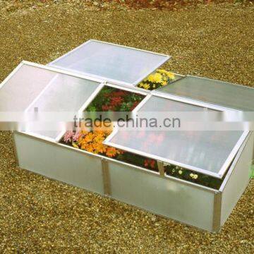 compact cold frame with UV protected panels