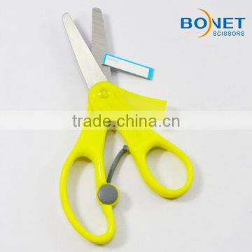 SSC0025 5" School Yellow Transparent Stationery Children Scissors With Name Card photo-2