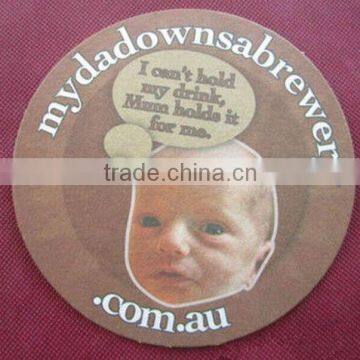 2015 High Quality Customizable Absorbent Paper Coaster