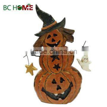 2015 New Resin Halloween pumkin decoration with ghost