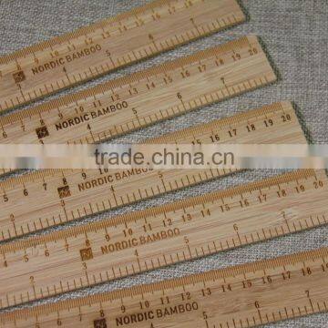 natural wooden ruler with logo