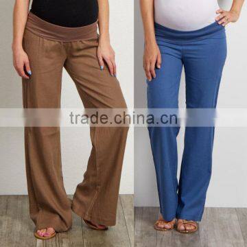 Plus Size Palazzo pants Linen Maternity Pants