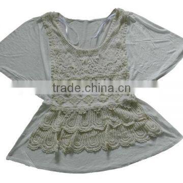 The new design batwing sleeve lacework top