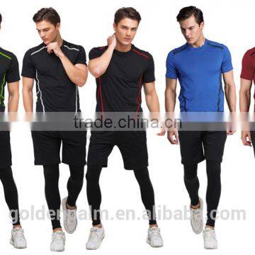 clothing manufacturer nylon spandex fitness knitted compression custom wholesale comfort colors plain t-shirts