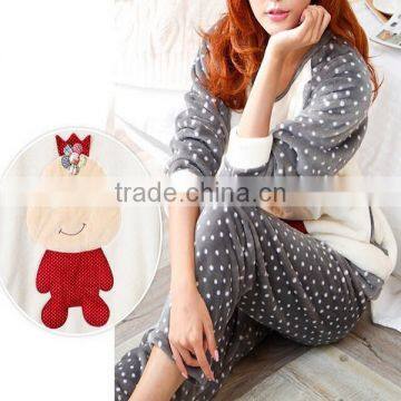 Newest Pajama Woman Winter Turkey,women Sleep Wear With Coral Fleece Fabric photo-5