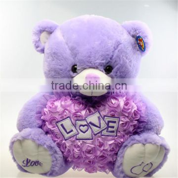 Wedding gift big size soft stuffed teddy bear plush toy bouquet