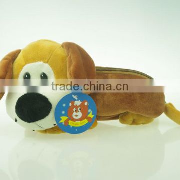 animal plush pencil case dog custom pencil bag