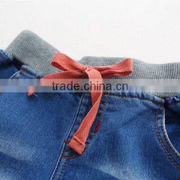 Car Sailing Embroidery Waist Denim Trousers photo-6