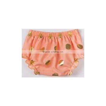 wholesale latest design Girls Sequin Polka Dot Cotton Toddler Infant Shorts Baby Bloomers With Golden Dots