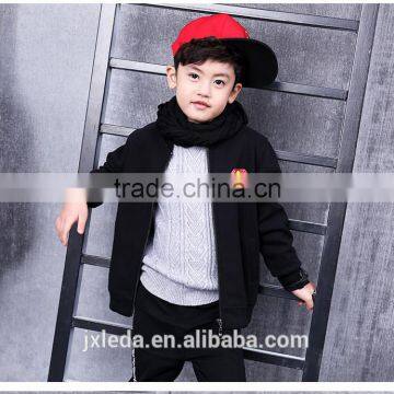Pioneer Kids Promotion Direct Selling Regular Child Black Jacket Plus Velvet Thickening Outerwear 2016 Autumn Cartoon Coat photo-2