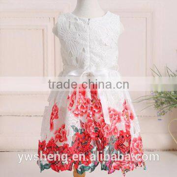 2016 Spring and Summer Baby Girls Print Dress European and American Foreign Trade High-grade Princess Dress Skirt photo-3