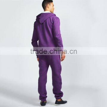 Custom Fleece Soft Zip up Hoodie Adult Onesie Plain Colour photo-2