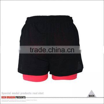 2016 New Style Double Layer Blank Yoga Pants Running Shorts photo-3