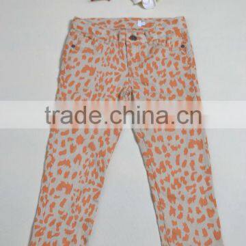 Orange fashionable and cool trousers baby girl kids