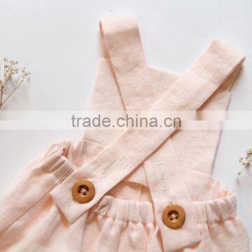 Wholesale Toddler Plain Color Bodysuit Baby Girls Sleeveless Romper Baby Boutique Clothes photo-4