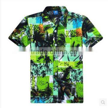 High Quality Digital Hawaii Printing Men Shirt Made in China