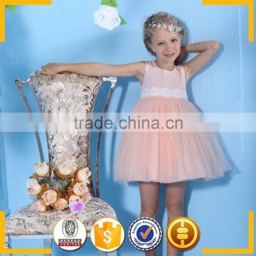 New arrival baby girls party dresses girls 3 tier chiffon dress , simple design party dress