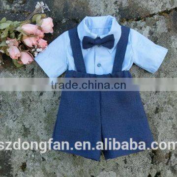 Baby Boy Blothes Wedding Outfit Baptism Suit Suspender Boys Suit photo-2