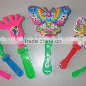 Plastic butterfly noise makers clickers clappers in different size