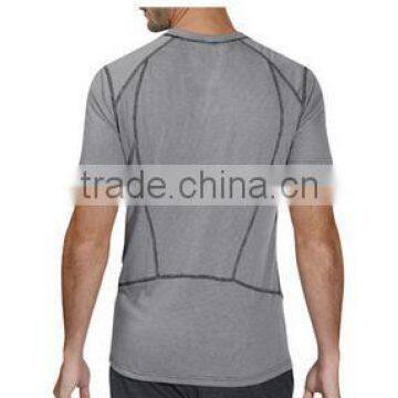 High Quality Short Sleeve Muscle Fitted Gym T-Shirt OEM Design Round Neck