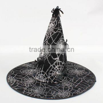 Custom Black Spider Printed Cone Halloween Party Witch Hat Wholesale photo-2