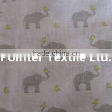 100%cotton Gentle Muslin Gauze 21s/32s/40s Printed/ Grey Muslin Gauze Floral Print photo-2