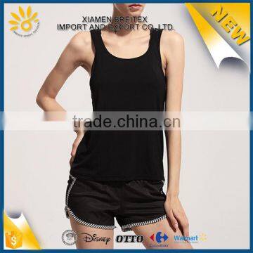 2017 Fashion design outdoor running wear womens sports tank tops