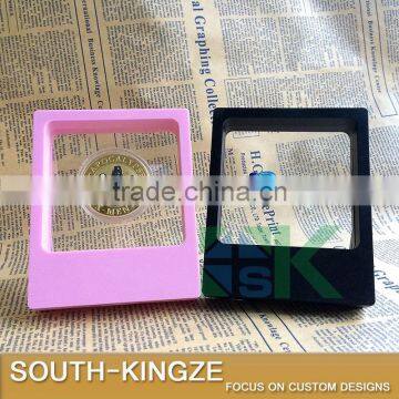 Wholesale 11x9cm Pink/Black Color ABS Color Square Thin Film Jewelry Display Case