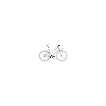 White Steel Frame Mens City Bike Custom Fixed Gear Bike With 700C Straight Fork