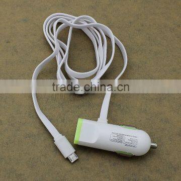 Chinese supplier PC plastic white car android mobile phone charger