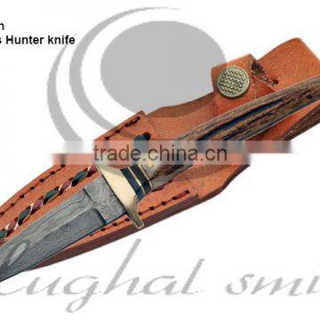 Damascus skinner knife/Hunting knife/Deer stag