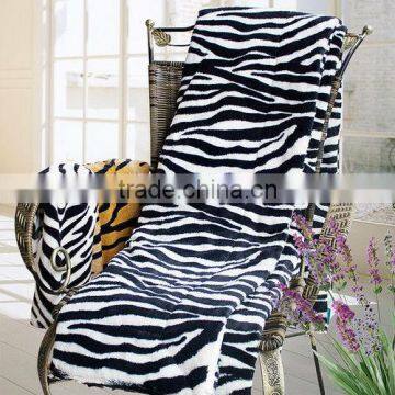 Printed coral fleece throw light up blankets