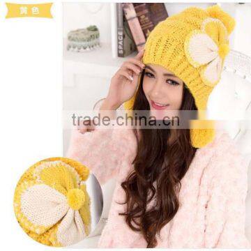 beanie hat,wholesale candy winter lady ball beanie hat