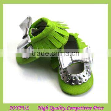 New arrival bow-knot leather kids shoes wholesale shoes baby moccasions