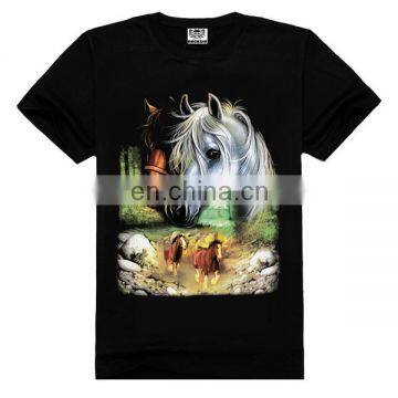 Horse custom printed t shirts,bulk wholesale t shirts,wholesale t shirts