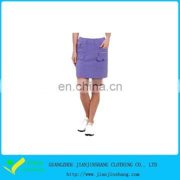 New Arrival 100% Polyester Custom Pocketed Womens Golf Skirts