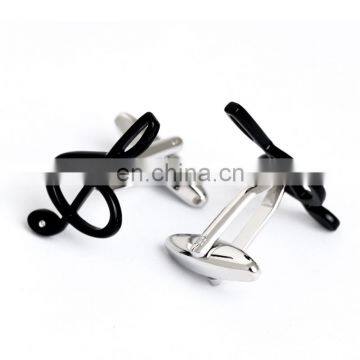 Music Note Symbol Black Cufflinks photo-3