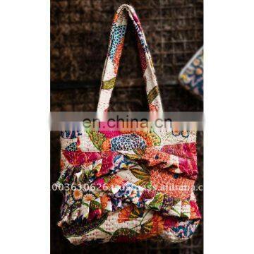 designer floral kantha quilt bags