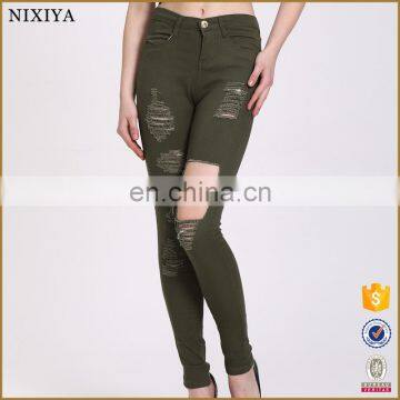 blue color wholesale denim jeans for women