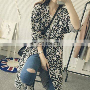 New arrival fashion woman leopard cardigan