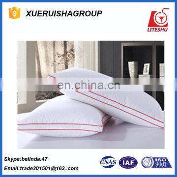 goose feather fill white cotton cover pillow for wholesale