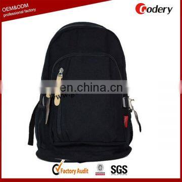 Black canvas mochila bag for promotion