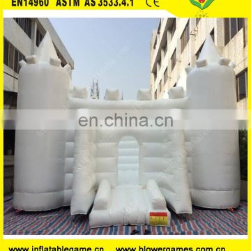 outdoor white giant inflatable bouncer castle for kids & adults