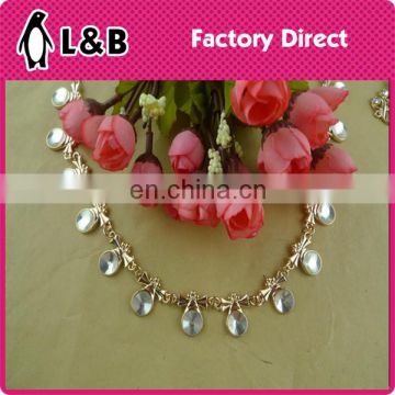 wholesale fashion high quality new design popular diamond chain for garments