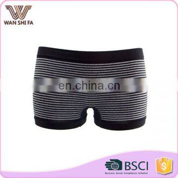 Breathable cross stripe printed high waist comfortable underwear panties