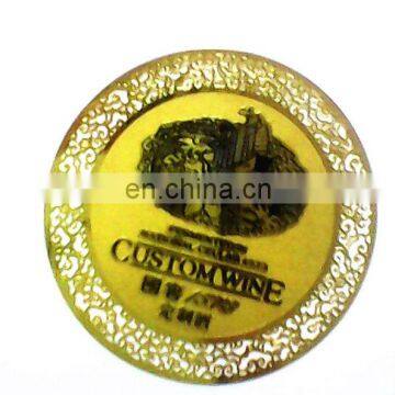 Brass round etched metal plate