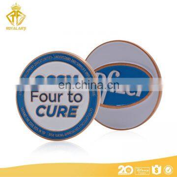 Hot-sell Custom Copper Finish Soft Enamel Coin